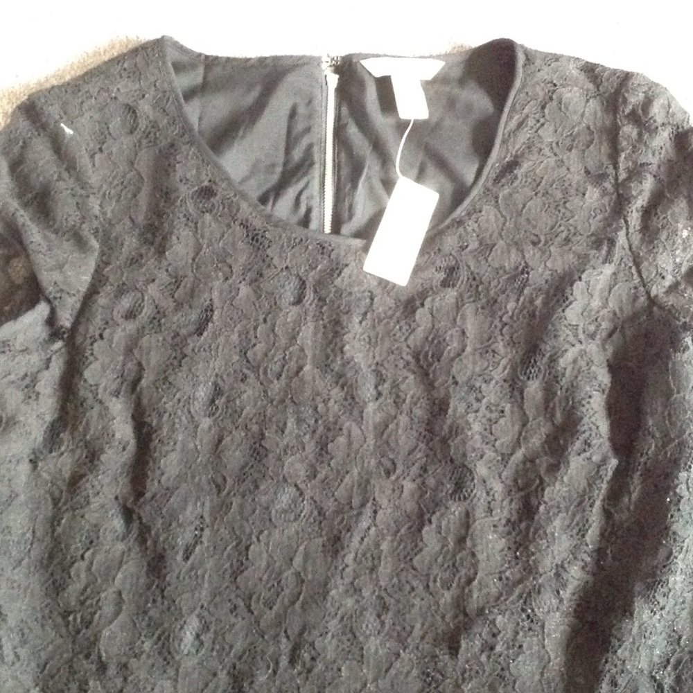 Size 12,  NWT Banana Republic Black Lace Dress